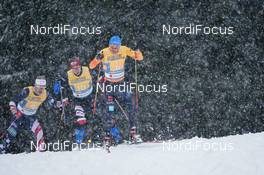 05.03.2021, Oberstdorf, Germany (GER): Simeon Hamilton (USA), Petr Knop (CZE), Lucas Boegl (GER), (l-r)  - FIS nordic world ski championships cross-country, 4x10km men, Oberstdorf (GER). www.nordicfocus.com. © Thibaut/NordicFocus. Every downloaded picture is fee-liable.