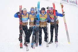 05.03.2021, Oberstdorf, Germany (GER): Jules Lapierre (FRA), Clement Parisse (FRA), Maurice Manificat (FRA), Hugo Lapalus (FRA), (l-r)  - FIS nordic world ski championships cross-country, 4x10km men, Oberstdorf (GER). www.nordicfocus.com. © Thibaut/NordicFocus. Every downloaded picture is fee-liable.