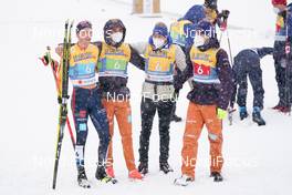 05.03.2021, Oberstdorf, Germany (GER): Friedrich Moch (GER), Janosch Brugger (GER), Lucas Boegl (GER), Jonas Dobler (GER), (l-r)  - FIS nordic world ski championships cross-country, 4x10km men, Oberstdorf (GER). www.nordicfocus.com. © Thibaut/NordicFocus. Every downloaded picture is fee-liable.