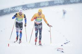 05.03.2021, Oberstdorf, Germany (GER): Adam Fellner (CZE), Janosch Brugger (GER), (l-r)  - FIS nordic world ski championships cross-country, 4x10km men, Oberstdorf (GER). www.nordicfocus.com. © Thibaut/NordicFocus. Every downloaded picture is fee-liable.