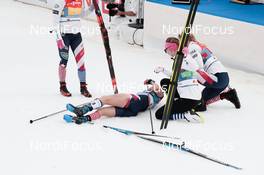 04.03.2021, Oberstdorf, Germany (GER): Rosie Brennan (USA), Jessie Diggins (USA), Sadie Maubet Bjornsen (USA), Hailey Swirbul (USA), (l-r)  - FIS nordic world ski championships cross-country, 4x5km women, Oberstdorf (GER). www.nordicfocus.com. © Modica/NordicFocus. Every downloaded picture is fee-liable.
