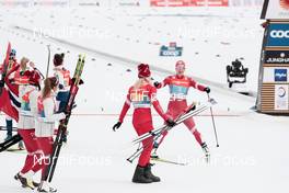 04.03.2021, Oberstdorf, Germany (GER): Tatiana Sorina (RSF), Natalia Nepryaeva (RSF), (l-r)  - FIS nordic world ski championships cross-country, 4x5km women, Oberstdorf (GER). www.nordicfocus.com. © Modica/NordicFocus. Every downloaded picture is fee-liable.
