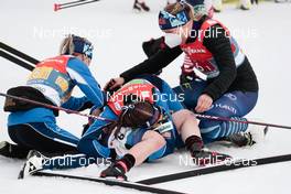 04.03.2021, Oberstdorf, Germany (GER): Riitta-Liisa Roponen (FIN), Johanna Matintalo (FIN), Krista Parmakoski (FIN), Jasmi Joensuu (FIN), (l-r)  - FIS nordic world ski championships cross-country, 4x5km women, Oberstdorf (GER). www.nordicfocus.com. © Modica/NordicFocus. Every downloaded picture is fee-liable.