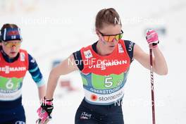 04.03.2021, Oberstdorf, Germany (GER): Sadie Maubet Bjornsen (USA) - FIS nordic world ski championships cross-country, 4x5km women, Oberstdorf (GER). www.nordicfocus.com. © Modica/NordicFocus. Every downloaded picture is fee-liable.