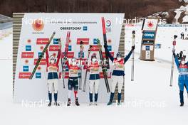 04.03.2021, Oberstdorf, Germany (GER): Therese Johaug (NOR), Tiril Udnes Weng (NOR), Heidi Weng (NOR), (l-r)  - FIS nordic world ski championships cross-country, 4x5km women, Oberstdorf (GER). www.nordicfocus.com. © Modica/NordicFocus. Every downloaded picture is fee-liable.