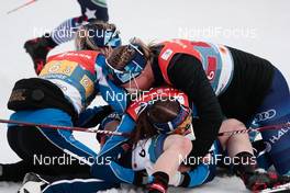 04.03.2021, Oberstdorf, Germany (GER): Riitta-Liisa Roponen (FIN), Johanna Matintalo (FIN), Krista Parmakoski (FIN), Jasmi Joensuu (FIN), (l-r)  - FIS nordic world ski championships cross-country, 4x5km women, Oberstdorf (GER). www.nordicfocus.com. © Modica/NordicFocus. Every downloaded picture is fee-liable.