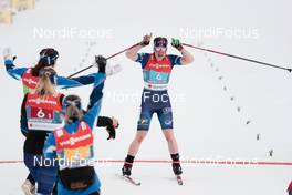 04.03.2021, Oberstdorf, Germany (GER): Johanna Matintalo (FIN), Jasmi Joensuu (FIN), Riitta-Liisa Roponen (FIN), Krista Parmakoski (FIN), (l-r)  - FIS nordic world ski championships cross-country, 4x5km women, Oberstdorf (GER). www.nordicfocus.com. © Modica/NordicFocus. Every downloaded picture is fee-liable.