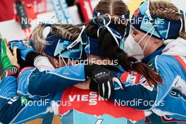 04.03.2021, Oberstdorf, Germany (GER): Jasmi Joensuu (FIN), Johanna Matintalo (FIN), Riitta-Liisa Roponen (FIN), Krista Parmakoski (FIN), (l-r)  - FIS nordic world ski championships cross-country, 4x5km women, Oberstdorf (GER). www.nordicfocus.com. © Modica/NordicFocus. Every downloaded picture is fee-liable.