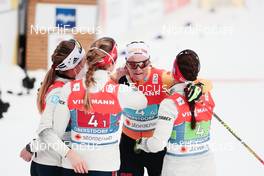 04.03.2021, Oberstdorf, Germany (GER): Pia Fink (GER), Laura Gimmler (GER), Victoria Carl (GER), (l-r)  - FIS nordic world ski championships cross-country, 4x5km women, Oberstdorf (GER). www.nordicfocus.com. © Modica/NordicFocus. Every downloaded picture is fee-liable.