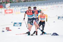 04.03.2021, Oberstdorf, Germany (GER): Jessie Diggins (USA), Krista Parmakoski (FIN), Victoria Carl (GER), (l-r)  - FIS nordic world ski championships cross-country, 4x5km women, Oberstdorf (GER). www.nordicfocus.com. © Modica/NordicFocus. Every downloaded picture is fee-liable.