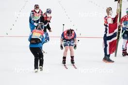 04.03.2021, Oberstdorf, Germany (GER): Johanna Matintalo (FIN), Riitta-Liisa Roponen (FIN), Jasmi Joensuu (FIN), Krista Parmakoski (FIN), (l-r)  - FIS nordic world ski championships cross-country, 4x5km women, Oberstdorf (GER). www.nordicfocus.com. © Modica/NordicFocus. Every downloaded picture is fee-liable.