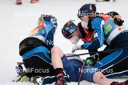 04.03.2021, Oberstdorf, Germany (GER): Riitta-Liisa Roponen (FIN), Krista Parmakoski (FIN), Jasmi Joensuu (FIN), (l-r)  - FIS nordic world ski championships cross-country, 4x5km women, Oberstdorf (GER). www.nordicfocus.com. © Modica/NordicFocus. Every downloaded picture is fee-liable.