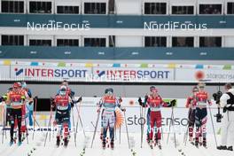 04.03.2021, Oberstdorf, Germany (GER): Laura Gimmler (GER), Tiril Udnes Weng (NOR), Jonna Sundling (SWE), Yana Kirpichenko (RSF), Hailey Swirbul (USA), (l-r)  - FIS nordic world ski championships cross-country, 4x5km women, Oberstdorf (GER). www.nordicfocus.com. © Modica/NordicFocus. Every downloaded picture is fee-liable.