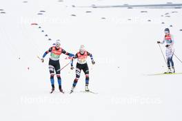 04.03.2021, Oberstdorf, Germany (GER): Petra Novakova (CZE), Katerina Janatova (CZE), (l-r)  - FIS nordic world ski championships cross-country, 4x5km women, Oberstdorf (GER). www.nordicfocus.com. © Modica/NordicFocus. Every downloaded picture is fee-liable.