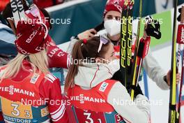 04.03.2021, Oberstdorf, Germany (GER): Tatiana Sorina (RSF), Yana Kirpichenko (RSF), Yulia Stupak (RSF), (l-r)  - FIS nordic world ski championships cross-country, 4x5km women, Oberstdorf (GER). www.nordicfocus.com. © Modica/NordicFocus. Every downloaded picture is fee-liable.