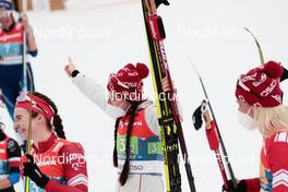 04.03.2021, Oberstdorf, Germany (GER): Natalia Nepryaeva (RSF), Yulia Stupak (RSF), Tatiana Sorina (RSF), (l-r)  - FIS nordic world ski championships cross-country, 4x5km women, Oberstdorf (GER). www.nordicfocus.com. © Modica/NordicFocus. Every downloaded picture is fee-liable.