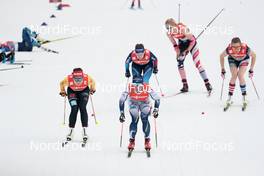 04.03.2021, Oberstdorf, Germany (GER): Katharina Hennig (GER), Heidi Weng (NOR), Nadine Faehndrich (SUI), (l-r)  - FIS nordic world ski championships cross-country, 4x5km women, Oberstdorf (GER). www.nordicfocus.com. © Modica/NordicFocus. Every downloaded picture is fee-liable.