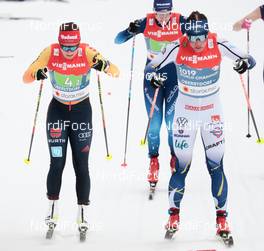 04.03.2021, Oberstdorf, Germany (GER): Katharina Hennig (GER), Charlotte Kalla (SWE), (l-r)  - FIS nordic world ski championships cross-country, 4x5km women, Oberstdorf (GER). www.nordicfocus.com. © Modica/NordicFocus. Every downloaded picture is fee-liable.