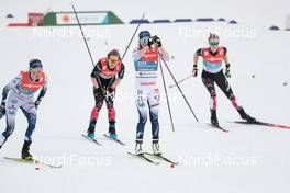 04.03.2021, Oberstdorf, Germany (GER): Frida Karlsson (SWE), Cendrine Browne (CAN), Ebba Andersson (SWE), Laura Leclair (CAN), (l-r)  - FIS nordic world ski championships cross-country, 4x5km women, Oberstdorf (GER). www.nordicfocus.com. © Modica/NordicFocus. Every downloaded picture is fee-liable.