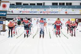 04.03.2021, Oberstdorf, Germany (GER): Laura Gimmler (GER), Tiril Udnes Weng (NOR), Jonna Sundling (SWE), Yana Kirpichenko (RSF), Hailey Swirbul (USA), (l-r)  - FIS nordic world ski championships cross-country, 4x5km women, Oberstdorf (GER). www.nordicfocus.com. © Modica/NordicFocus. Every downloaded picture is fee-liable.