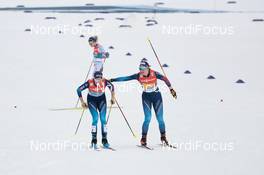 04.03.2021, Oberstdorf, Germany (GER): Alina Meier (SUI), Lydia Hiernickel (SUI), (l-r)  - FIS nordic world ski championships cross-country, 4x5km women, Oberstdorf (GER). www.nordicfocus.com. © Modica/NordicFocus. Every downloaded picture is fee-liable.