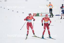 04.03.2021, Oberstdorf, Germany (GER): Natalia Nepryaeva (RSF), Tatiana Sorina (RSF), (l-r)  - FIS nordic world ski championships cross-country, 4x5km women, Oberstdorf (GER). www.nordicfocus.com. © Modica/NordicFocus. Every downloaded picture is fee-liable.