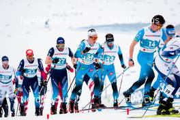 27.02.2021, Oberstdorf, Germany (GER): Jonas Baumann (SUI), Jason Rueesch (SUI), Jules Lapierre (FRA), Jean Marc Gaillard (FRA), Clement Parisse (FRA), (l-r)  - FIS nordic world ski championships cross-country, skiathlon men, Oberstdorf (GER). www.nordicfocus.com. © Modica/NordicFocus. Every downloaded picture is fee-liable.
