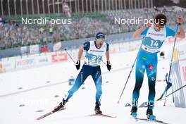 27.02.2021, Oberstdorf, Germany (GER): Jason Rueesch (SUI), Clement Parisse (FRA), (l-r)  - FIS nordic world ski championships cross-country, skiathlon men, Oberstdorf (GER). www.nordicfocus.com. © Modica/NordicFocus. Every downloaded picture is fee-liable.