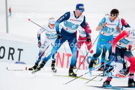 27.02.2021, Oberstdorf, Germany (GER): Dario Cologna (SUI), Clement Parisse (FRA), (l-r)  - FIS nordic world ski championships cross-country, skiathlon men, Oberstdorf (GER). www.nordicfocus.com. © Modica/NordicFocus. Every downloaded picture is fee-liable.