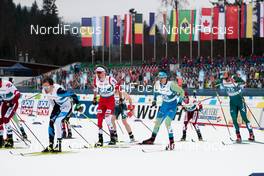 27.02.2021, Oberstdorf, Germany (GER): Kacper Antolec (POL), Ruslan Perekhoda (UKR), Phillip Bellingham (AUS), (l-r)  - FIS nordic world ski championships cross-country, skiathlon men, Oberstdorf (GER). www.nordicfocus.com. © Modica/NordicFocus. Every downloaded picture is fee-liable.