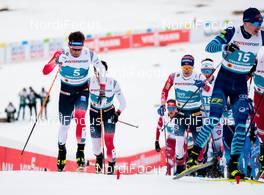 27.02.2021, Oberstdorf, Germany (GER): Emil Iversen (NOR), Sjur Roethe (NOR), Iivo Niskanen (FIN), (l-r)  - FIS nordic world ski championships cross-country, skiathlon men, Oberstdorf (GER). www.nordicfocus.com. © Modica/NordicFocus. Every downloaded picture is fee-liable.