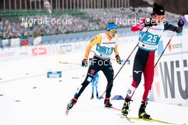 27.02.2021, Oberstdorf, Germany (GER): Lucas Boegl (GER), Naoto Baba (JPN), (l-r)  - FIS nordic world ski championships cross-country, skiathlon men, Oberstdorf (GER). www.nordicfocus.com. © Modica/NordicFocus. Every downloaded picture is fee-liable.
