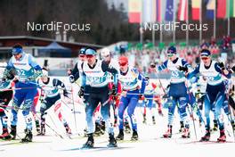 27.02.2021, Oberstdorf, Germany (GER): Vitaliy Pukhkalo (KAZ), Imanol Rojo (ESP), (l-r)  - FIS nordic world ski championships cross-country, skiathlon men, Oberstdorf (GER). www.nordicfocus.com. © Modica/NordicFocus. Every downloaded picture is fee-liable.