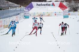 27.02.2021, Oberstdorf, Germany (GER): Stefano Gardener (ITA), Evgeniy Belov (RSF), Adam Fellner (CZE), Naoto Baba (JPN), (l-r)  - FIS nordic world ski championships cross-country, skiathlon men, Oberstdorf (GER). www.nordicfocus.com. © Modica/NordicFocus. Every downloaded picture is fee-liable.