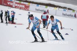 27.02.2021, Oberstdorf, Germany (GER): Hugo Lapalus (FRA), Clement Parisse (FRA), (l-r)  - FIS nordic world ski championships cross-country, skiathlon men, Oberstdorf (GER). www.nordicfocus.com. © Modica/NordicFocus. Every downloaded picture is fee-liable.