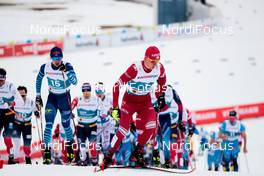 27.02.2021, Oberstdorf, Germany (GER): Iivo Niskanen (FIN), Alexander Bolshunov (RSF), (l-r)  - FIS nordic world ski championships cross-country, skiathlon men, Oberstdorf (GER). www.nordicfocus.com. © Modica/NordicFocus. Every downloaded picture is fee-liable.