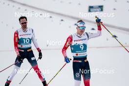27.02.2021, Oberstdorf, Germany (GER): Hans Christer Holund (NOR), Simen Hegstad Krueger (NOR), (l-r)  - FIS nordic world ski championships cross-country, skiathlon men, Oberstdorf (GER). www.nordicfocus.com. © Modica/NordicFocus. Every downloaded picture is fee-liable.