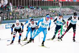 27.02.2021, Oberstdorf, Germany (GER): Adam Fellner (CZE), Candide Pralong (SUI), Stefano Gardener (ITA), Hunter Wonders (USA), Antoine Cyr (CAN), (l-r)  - FIS nordic world ski championships cross-country, skiathlon men, Oberstdorf (GER). www.nordicfocus.com. © Modica/NordicFocus. Every downloaded picture is fee-liable.
