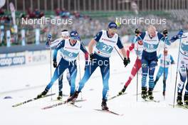 27.02.2021, Oberstdorf, Germany (GER): Dario Cologna (SUI), Jason Rueesch (SUI), Iivo Niskanen (FIN), (l-r)  - FIS nordic world ski championships cross-country, skiathlon men, Oberstdorf (GER). www.nordicfocus.com. © Modica/NordicFocus. Every downloaded picture is fee-liable.