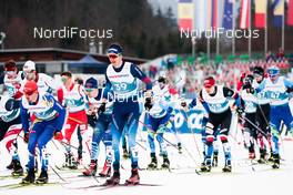 27.02.2021, Oberstdorf, Germany (GER): Paul Constantin Pepene (ROU), Candide Pralong (SUI), (l-r)  - FIS nordic world ski championships cross-country, skiathlon men, Oberstdorf (GER). www.nordicfocus.com. © Modica/NordicFocus. Every downloaded picture is fee-liable.