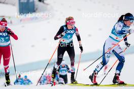 27.02.2021, Oberstdorf, Germany (GER): Yulia Stupak (RSF), Teresa Stadlober (AUT), Charlotte Kalla (SWE), (l-r)  - FIS nordic world ski championships cross-country, skiathlon women, Oberstdorf (GER). www.nordicfocus.com. © Modica/NordicFocus. Every downloaded picture is fee-liable.