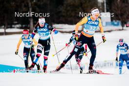 27.02.2021, Oberstdorf, Germany (GER): Katharina Hennig (GER), Petra Novakova (CZE), Pia Fink (GER), (l-r)  - FIS nordic world ski championships cross-country, skiathlon women, Oberstdorf (GER). www.nordicfocus.com. © Modica/NordicFocus. Every downloaded picture is fee-liable.