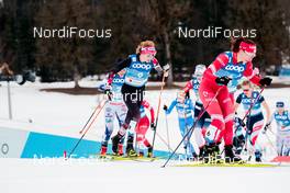 27.02.2021, Oberstdorf, Germany (GER): Teresa Stadlober (AUT), Natalia Nepryaeva (RSF), (l-r)  - FIS nordic world ski championships cross-country, skiathlon women, Oberstdorf (GER). www.nordicfocus.com. © Modica/NordicFocus. Every downloaded picture is fee-liable.