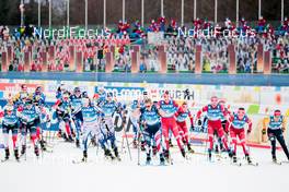27.02.2021, Oberstdorf, Germany (GER): Yulia Stupak (RSF), Therese Johaug (NOR), Ebba Andersson (SWE), Jessie Diggins (USA), Katharina Hennig (GER), (l-r)  - FIS nordic world ski championships cross-country, skiathlon women, Oberstdorf (GER). www.nordicfocus.com. © Modica/NordicFocus. Every downloaded picture is fee-liable.