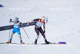 28.02.2021, Oberstdorf, Germany (GER): Valentyna Kaminska (UKR), Barbara Walchhofer (AUT), (l-r)  - FIS nordic world ski championships cross-country, team sprint, Oberstdorf (GER). www.nordicfocus.com. © Modica/NordicFocus. Every downloaded picture is fee-liable.