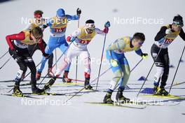28.02.2021, Oberstdorf, Germany (GER): Apostolos Angelis (GRE), Yusuf Emre Firat (TUR), Eunho Kim (KOR), (l-r)  - FIS nordic world ski championships cross-country, team sprint, Oberstdorf (GER). www.nordicfocus.com. © Modica/NordicFocus. Every downloaded picture is fee-liable.