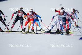 28.02.2021, Oberstdorf, Germany (GER): Krista Parmakoski (FIN), Dahria Beatty (CAN), Izabela Marcisz (POL), Lucia Scardoni (ITA), Maja Dahlqvist (SWE), (l-r)  - FIS nordic world ski championships cross-country, team sprint, Oberstdorf (GER). www.nordicfocus.com. © Modica/NordicFocus. Every downloaded picture is fee-liable.