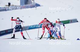 28.02.2021, Oberstdorf, Germany (GER): Tiril Udnes Weng (NOR), Yulia Stupak (RSF), Maja Dahlqvist (SWE) - FIS nordic world ski championships cross-country, team sprint, Oberstdorf (GER). www.nordicfocus.com. © Modica/NordicFocus. Every downloaded picture is fee-liable.