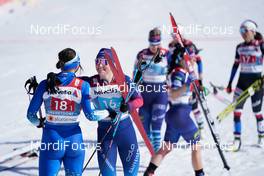 28.02.2021, Oberstdorf, Germany (GER): Eva Urevc (SLO), Nadine Faehndrich (SUI), (l-r)  - FIS nordic world ski championships cross-country, team sprint, Oberstdorf (GER). www.nordicfocus.com. © Thibaut/NordicFocus. Every downloaded picture is fee-liable.