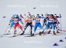 28.02.2021, Oberstdorf, Germany (GER): Alena Prochazkova (SVK), Victoria Carl (GER), Eva Urevc (SLO), Laurien Van Der Graaff (SUI), (l-r)  - FIS nordic world ski championships cross-country, team sprint, Oberstdorf (GER). www.nordicfocus.com. © Thibaut/NordicFocus. Every downloaded picture is fee-liable.